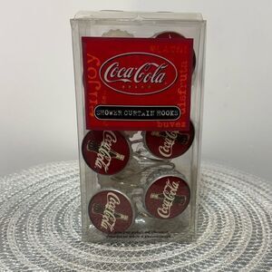 Coca Cola Shower Curtain Hooks NWT